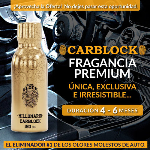 CARBLOCK PERFUME PARA AUTO AROMA MILLONARIO | 🚗 ¡Tu carro con aroma millonario por 6 meses!.