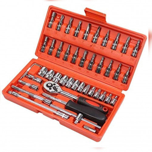 SET DE HERRAMIENTAS 46 LLAVE DE 1/4 | ¡NUNCA TE QUEDES SIN LA HERRAMIENTA CORRECTA EN CASA O EN LA CARRETERA!