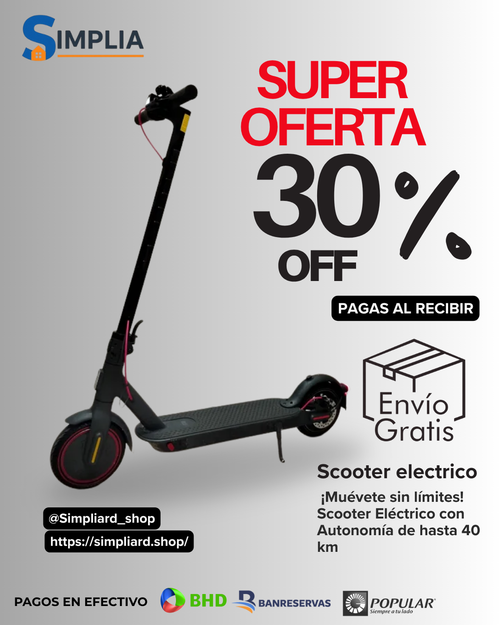🛴 El scooter más práctico para la ciudad, diseño plegable y ecológico |  ¡Muévete sin gastar gasolina! con 40 km de autonomía