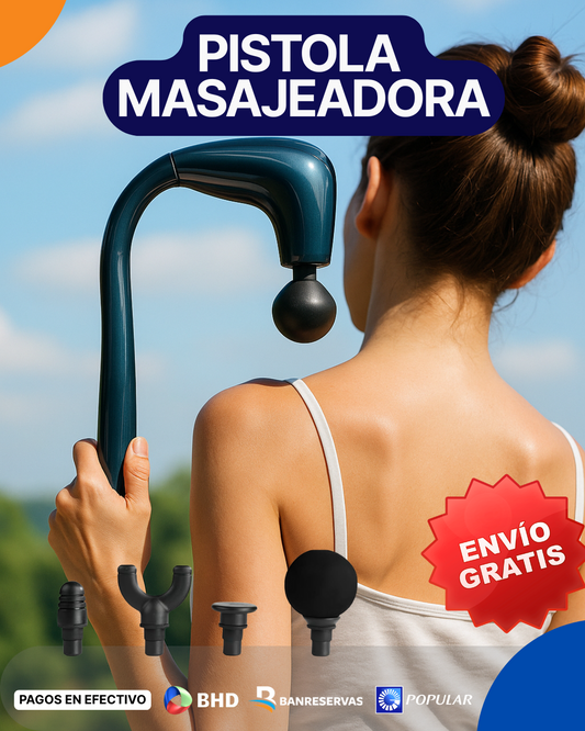 🔥 ¡Alivia tus dolores desde casa con esta poderosa pistola masajeadora!