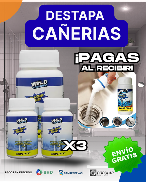 💥 Elimina obstrucciones en minutos sin esfuerzo con el WILD TORNADO🚽🌪️